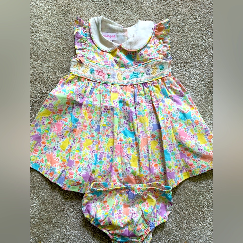 Bonnie baby Cotton dress 12 months .New without tag